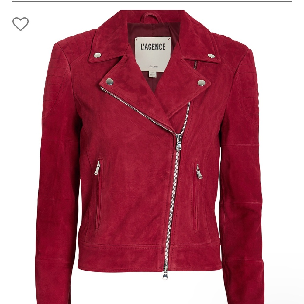 NWT L’agence Ryder Suede Moto Jacket